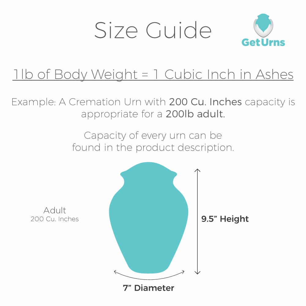 Adult Embrace Teal Anchor Cremation Urn