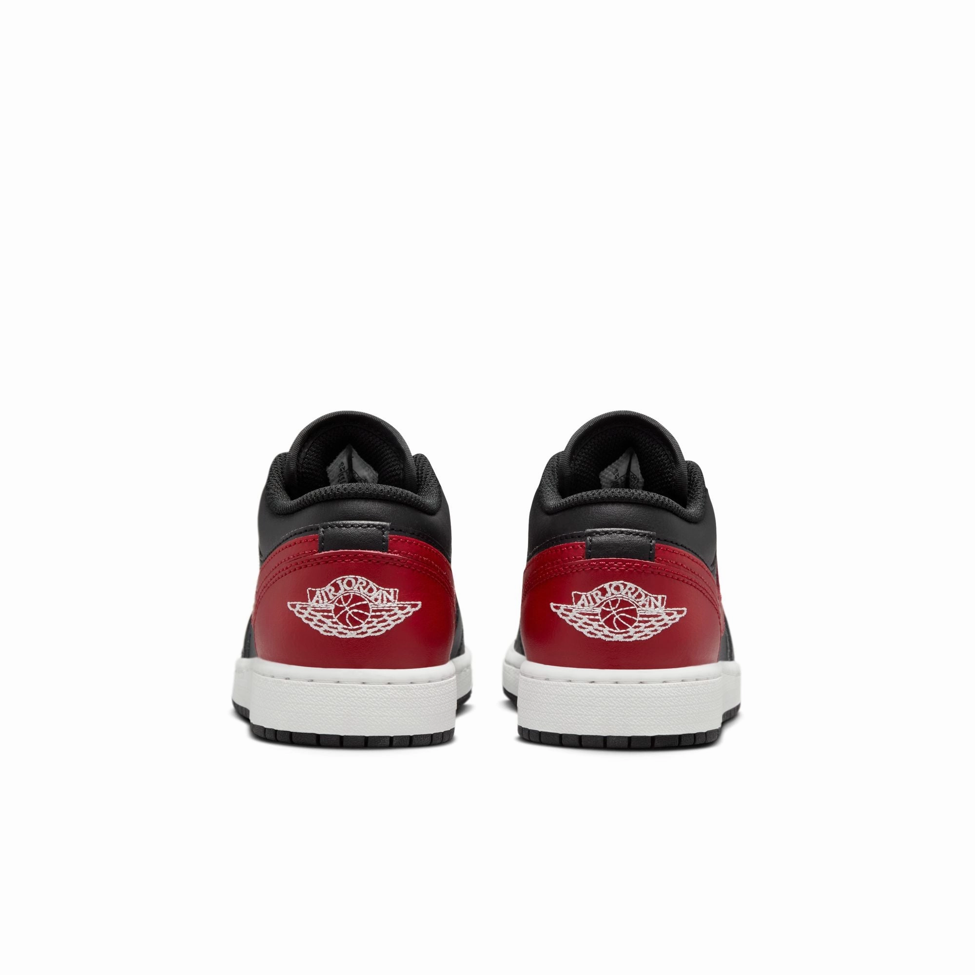 Big Kid's Air Jordan 1 Low- BLACK/VARSITY RED-SUMMIT WHITE