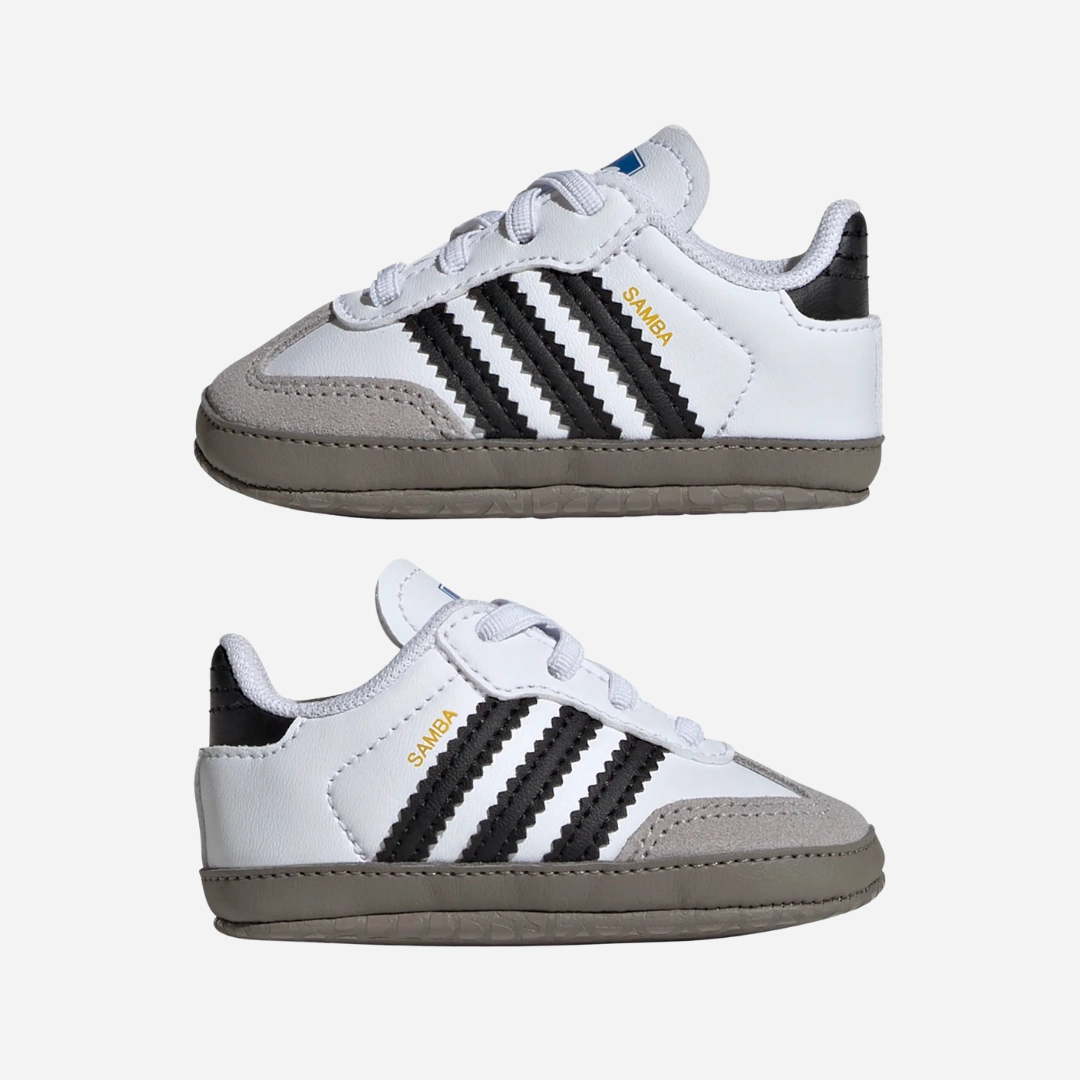 crib adidas samba (white/black)