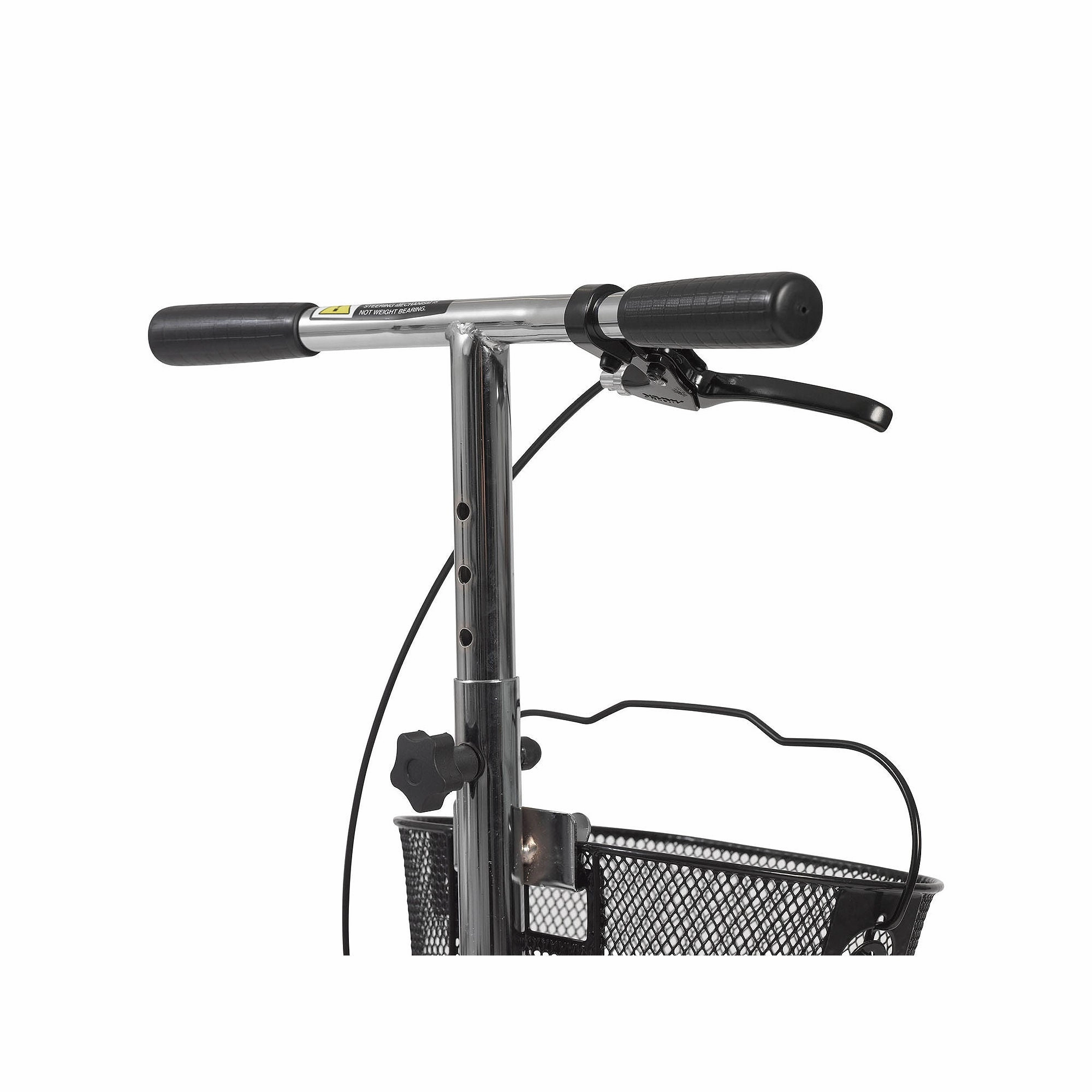 Drive Medical Dual Pad Steerable Knee Walker with Basket, Alternative to Crutches