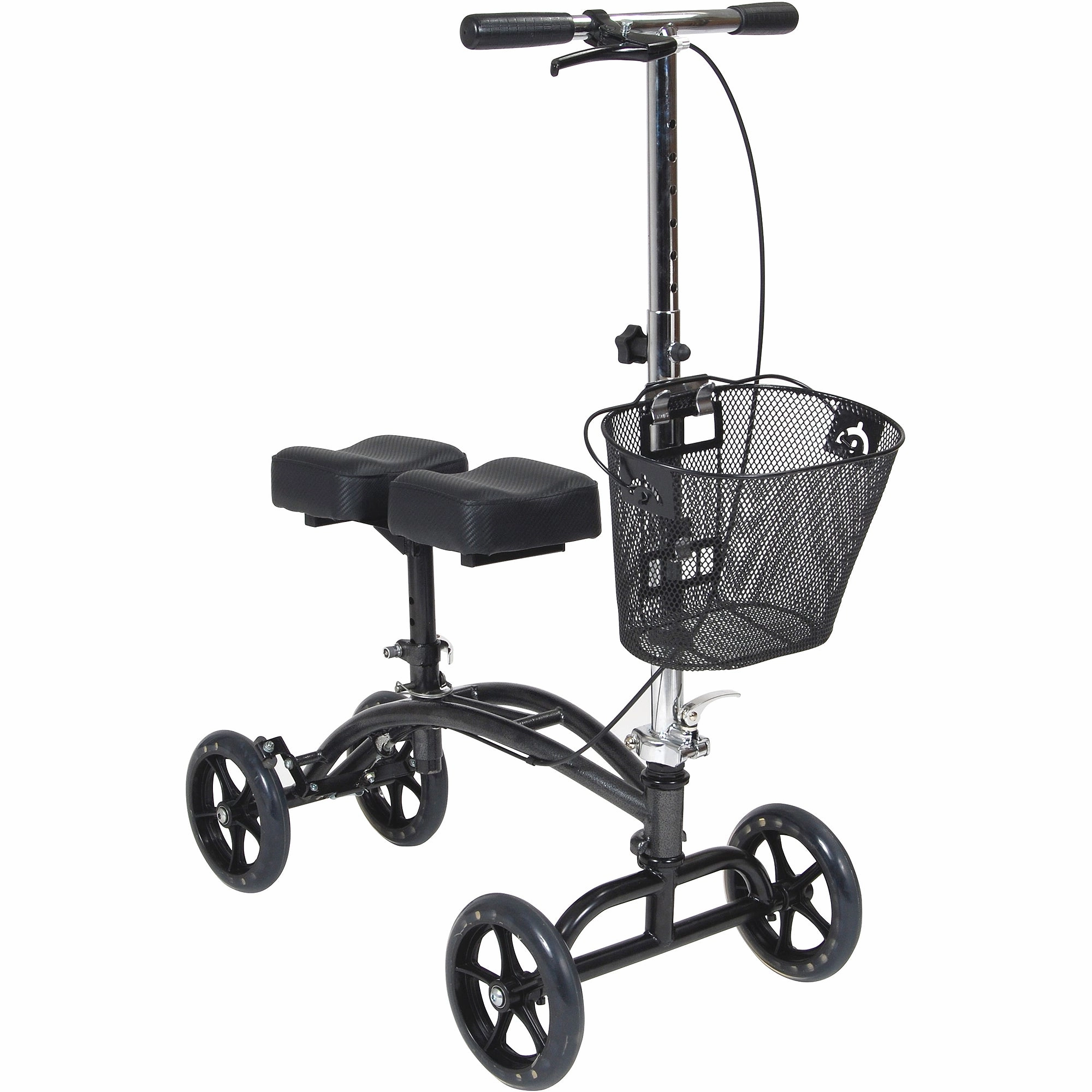 Drive Medical Dual Pad Steerable Knee Walker with Basket, Alternative to Crutches