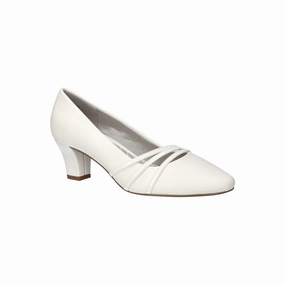 Easy Street Womens Cristiny Stiletto Heel Pumps - WHITE 7 1/2 WIDE