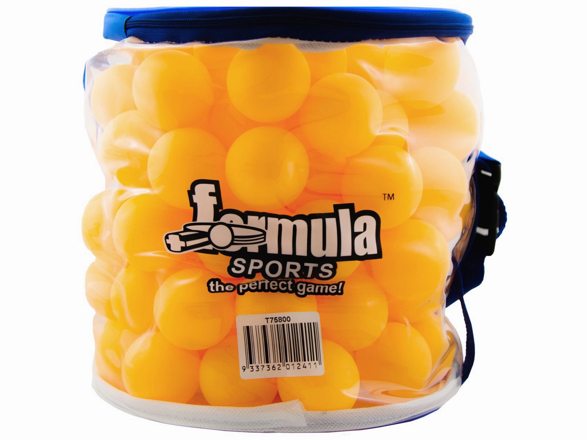 FORMULA BULK TABLE TENNIS BALLS 100 PACK ORANGE <BR> T75800