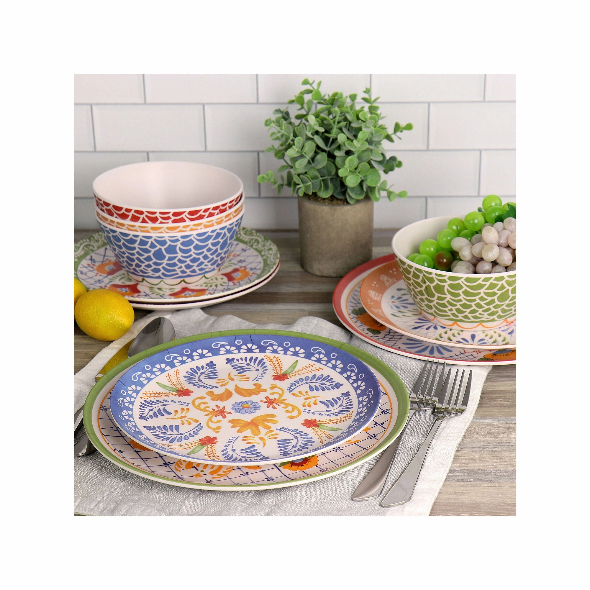 Gibson 12-Pc. Dinnerware Set 975119211M - MULTI ONE SIZE