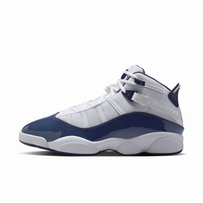 Gradeschool Jordan 6 Rings - WHITE/MIDNIGHT NAVY-NEUTRAL GREY
