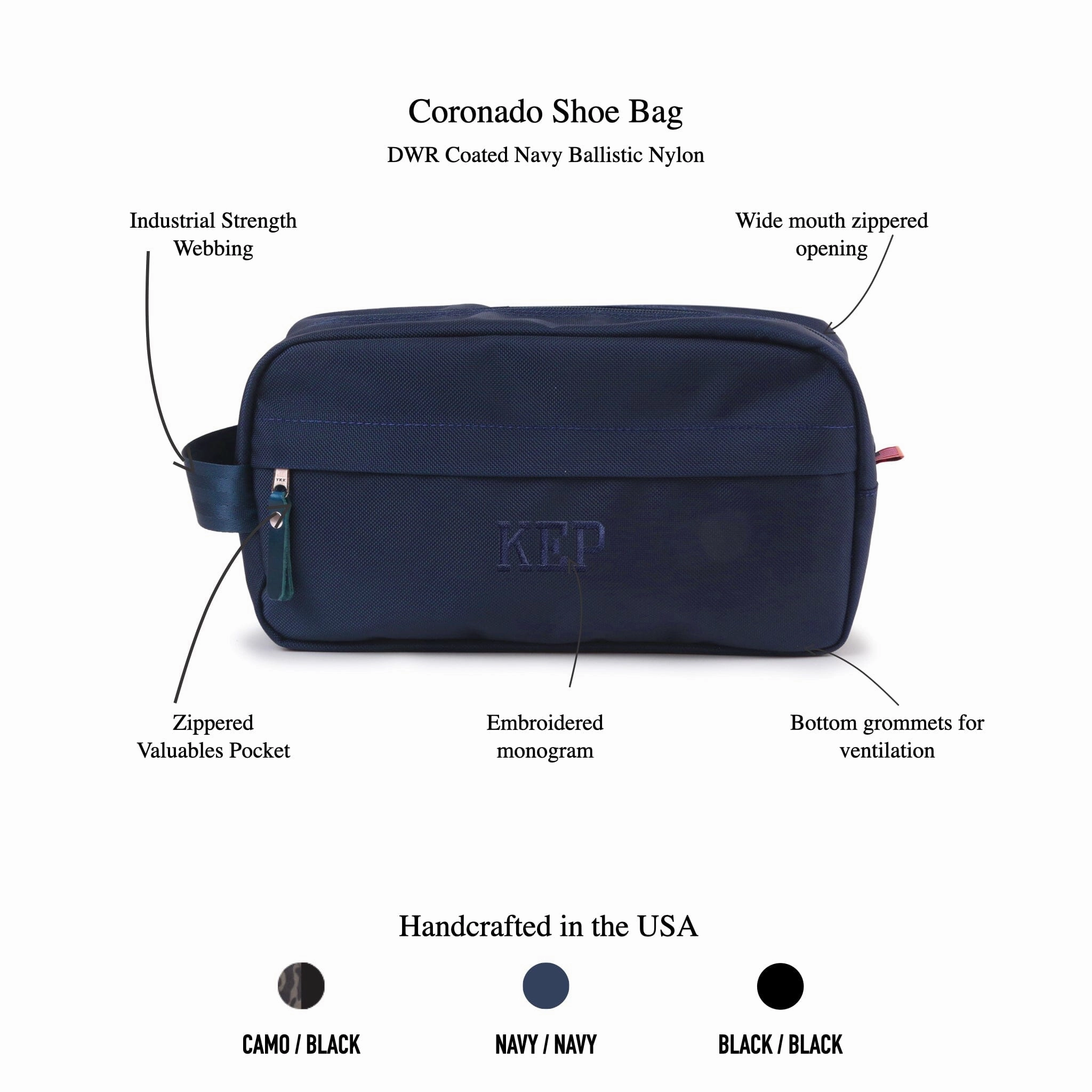 Hudson Sutler Coronado Shoe Bag - Navy