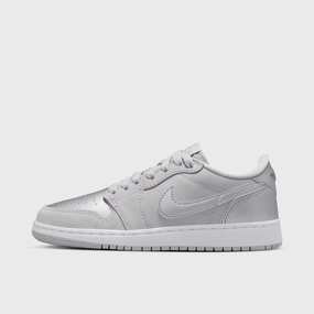 Jordan 1 Retro Low OG GS Neutral Grey / Metallic Silver - White