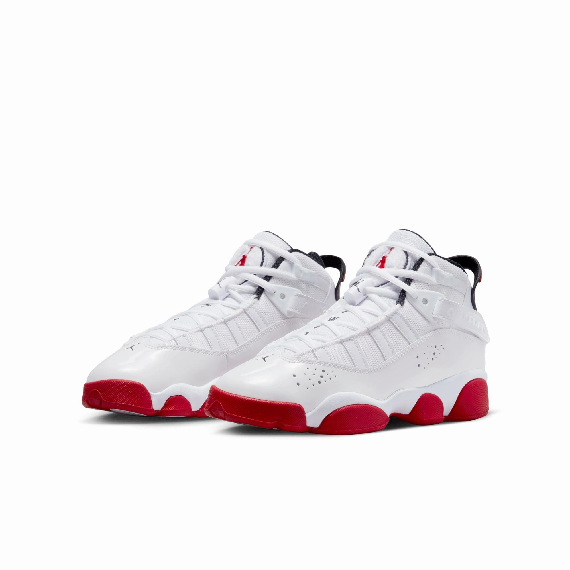 Jordan 6 Rings (GS) - WHITE/UNIVERSITY RED-BLACK