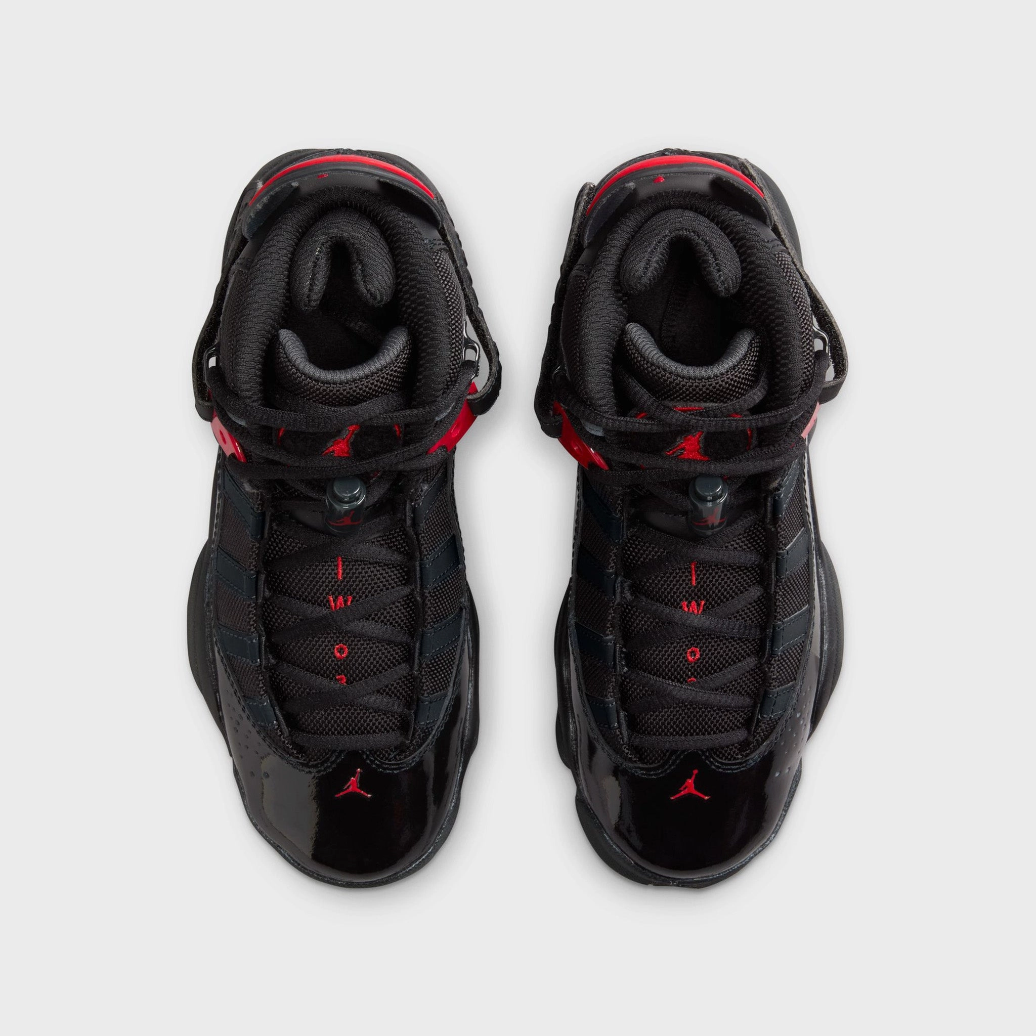 Jordan 6 Rings GS Black / Fire Red - Anthracite