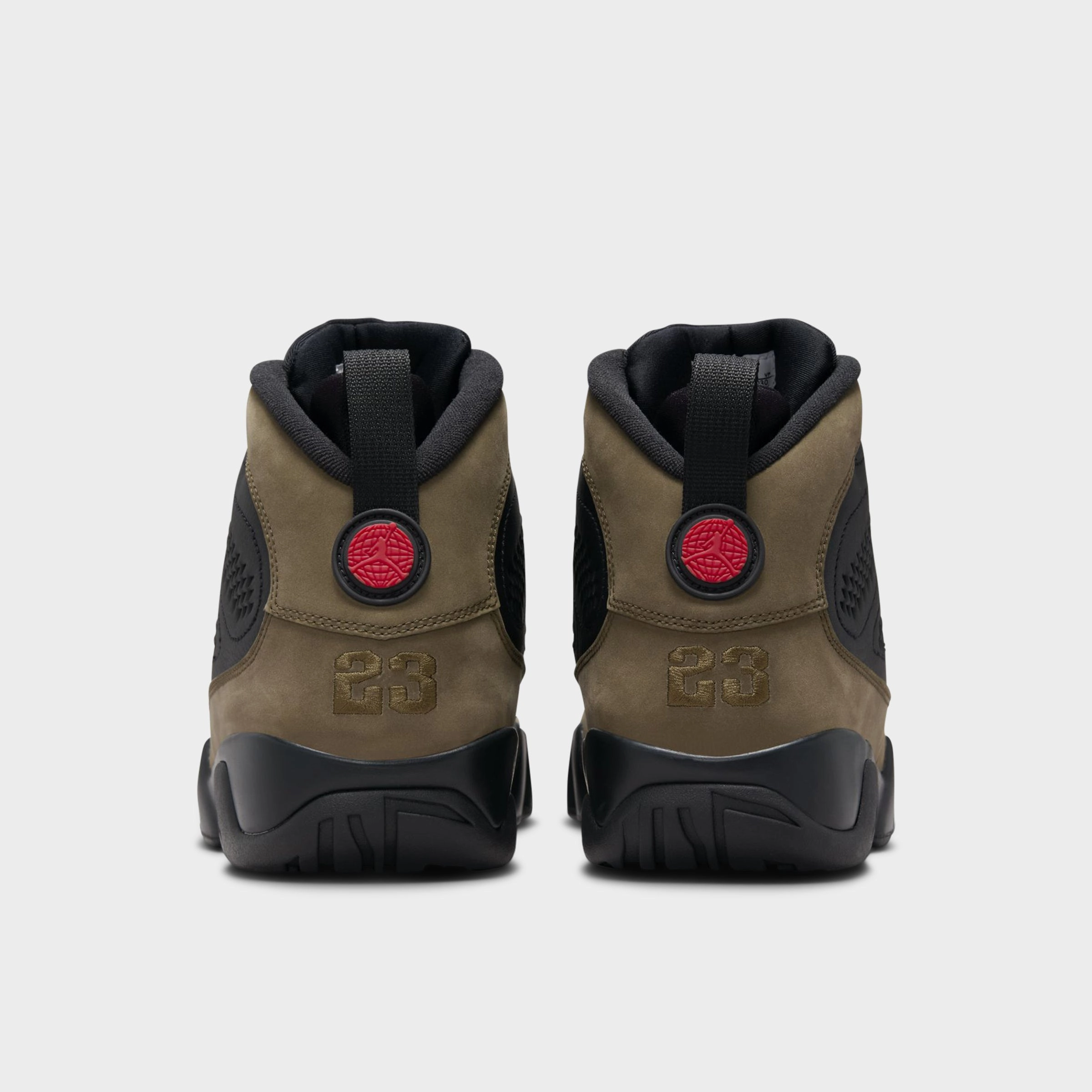 Jordan 9 Retro Black / True Red - Light Olive