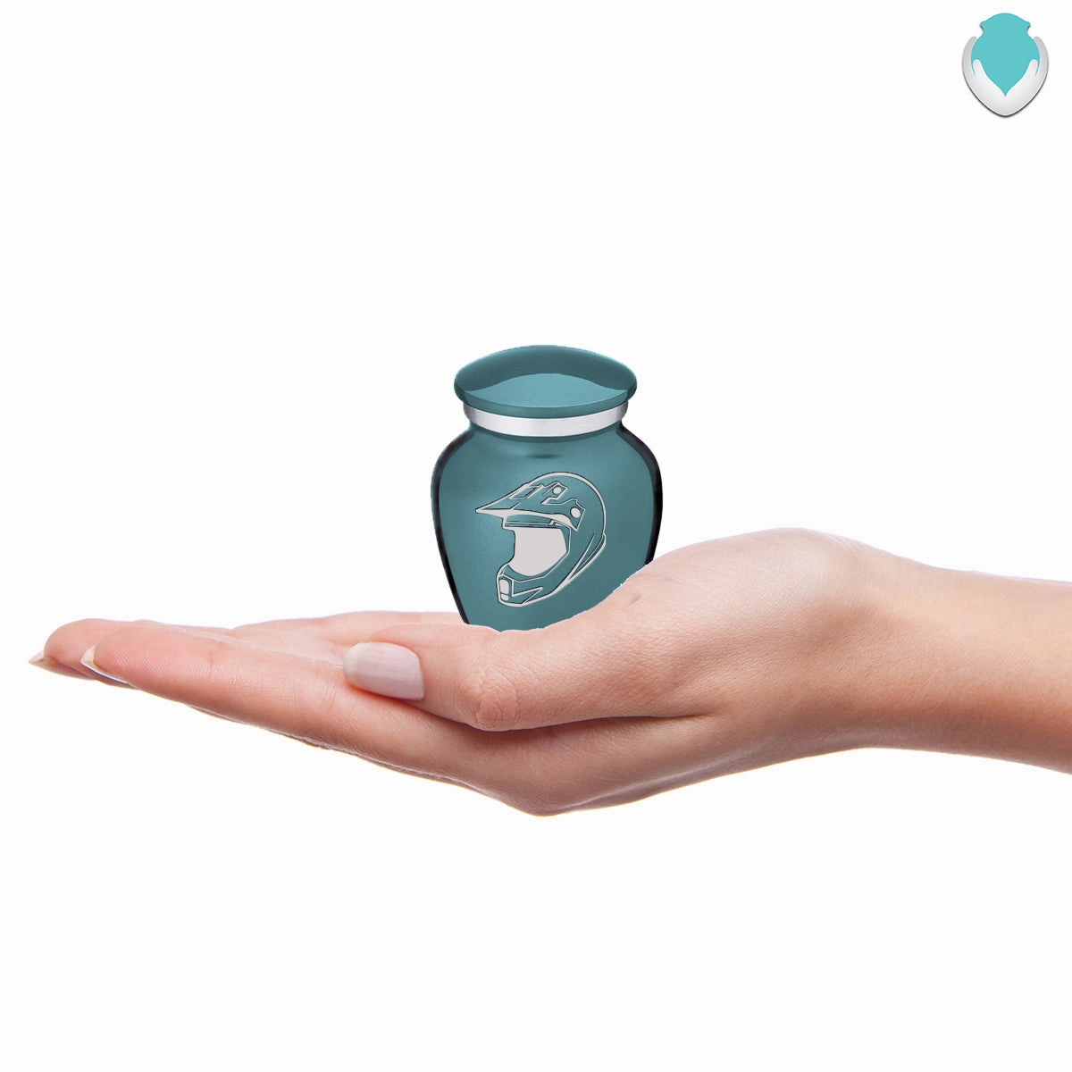 Keepsake Embrace Teal Dirt Bike Cremation Urn