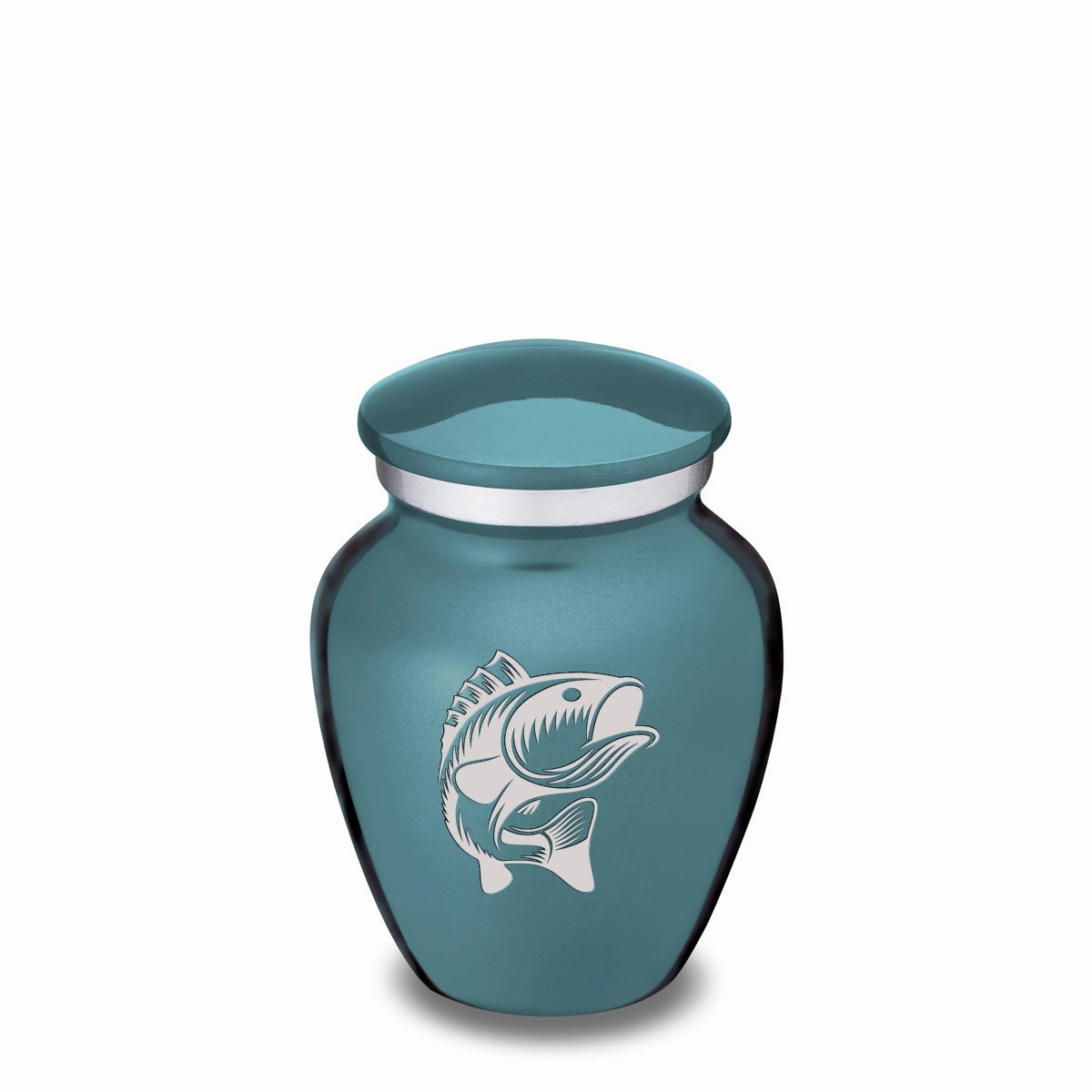 Keepsake Embrace Teal Fish Cremation Urn