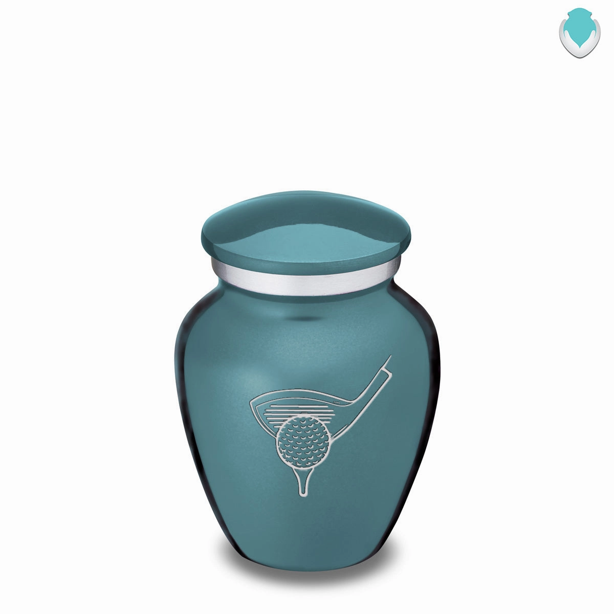 Keepsake Embrace Teal Golfer Cremation Urn
