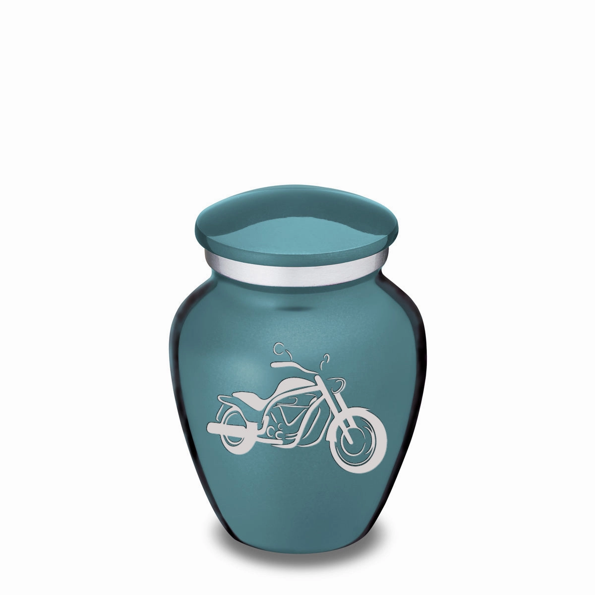 Keepsake Embrace Teal Motorcycle Cremation Urn