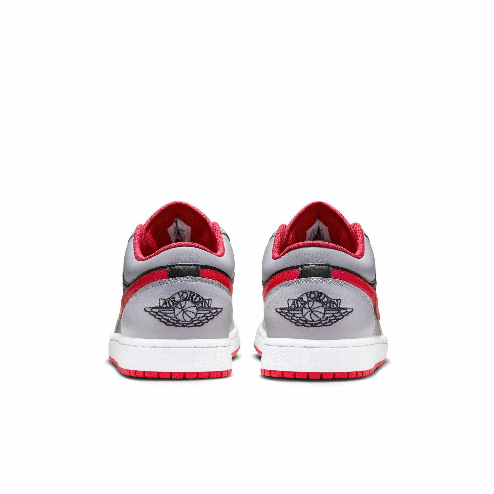 Men's Air Jordan 1 Low-BLACK/FIRE RED-CEMENT GREY-WHITE