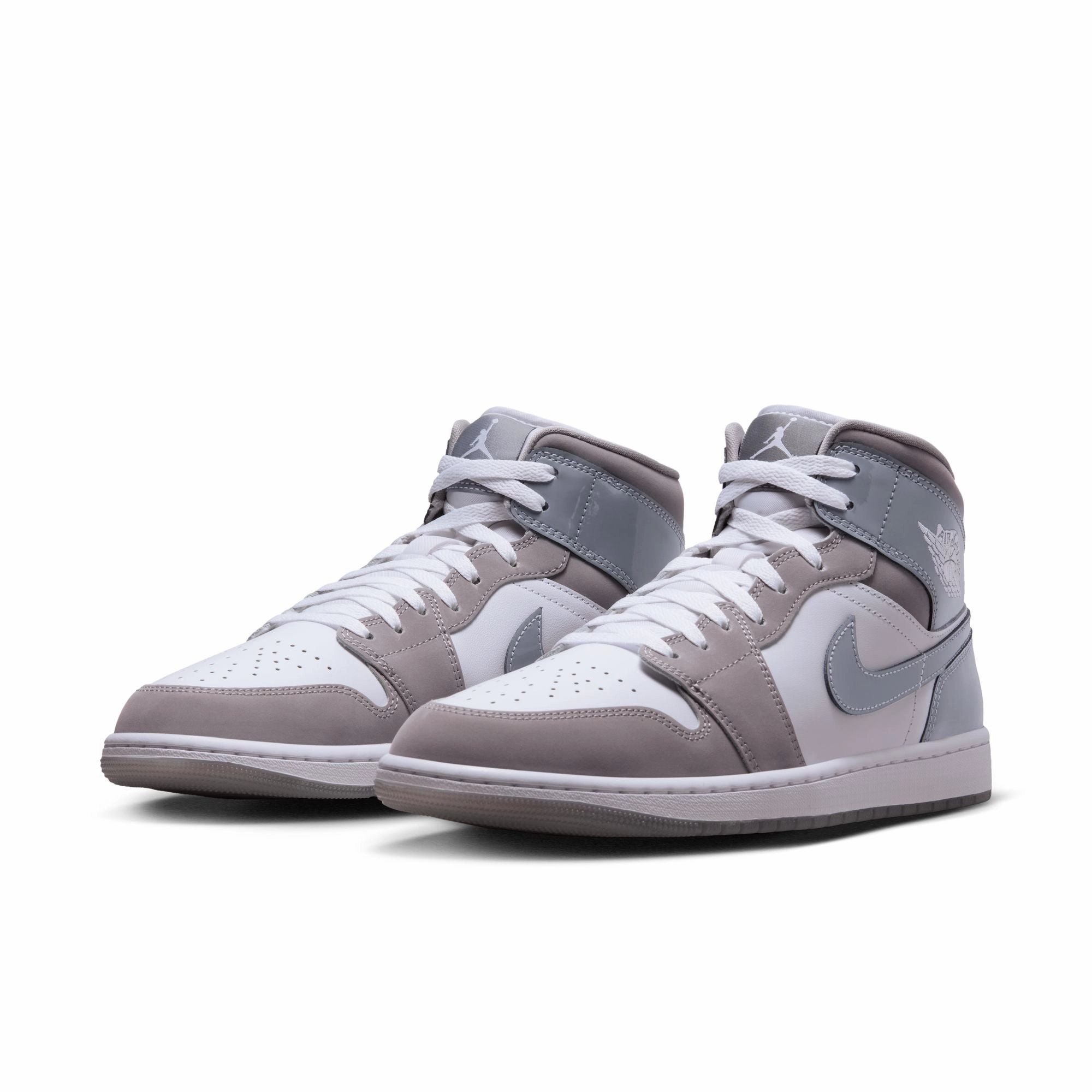 Men's Air Jordan 1 Mid Se - WHITE/COOL GREY-MEDIUM GREY