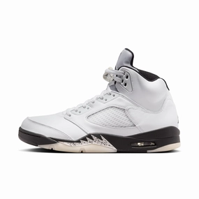Men's Air Jordan 5 Retro - WHITE/BLACK-SAIL-METALLIC SILVER