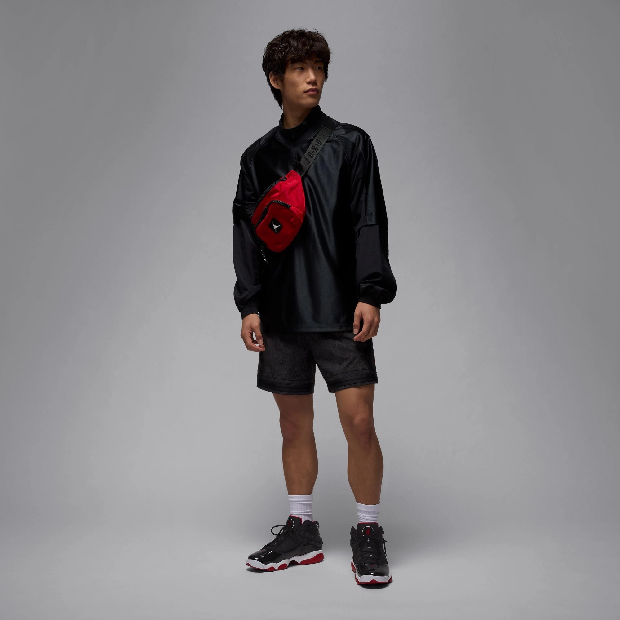 Men's Jordan 6 Rings - BLACK/VARSITY RED-WHITE
