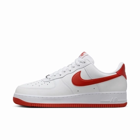 Men's Nike Air Force 1 '07 - WHITE/DRAGON RED-WHITE