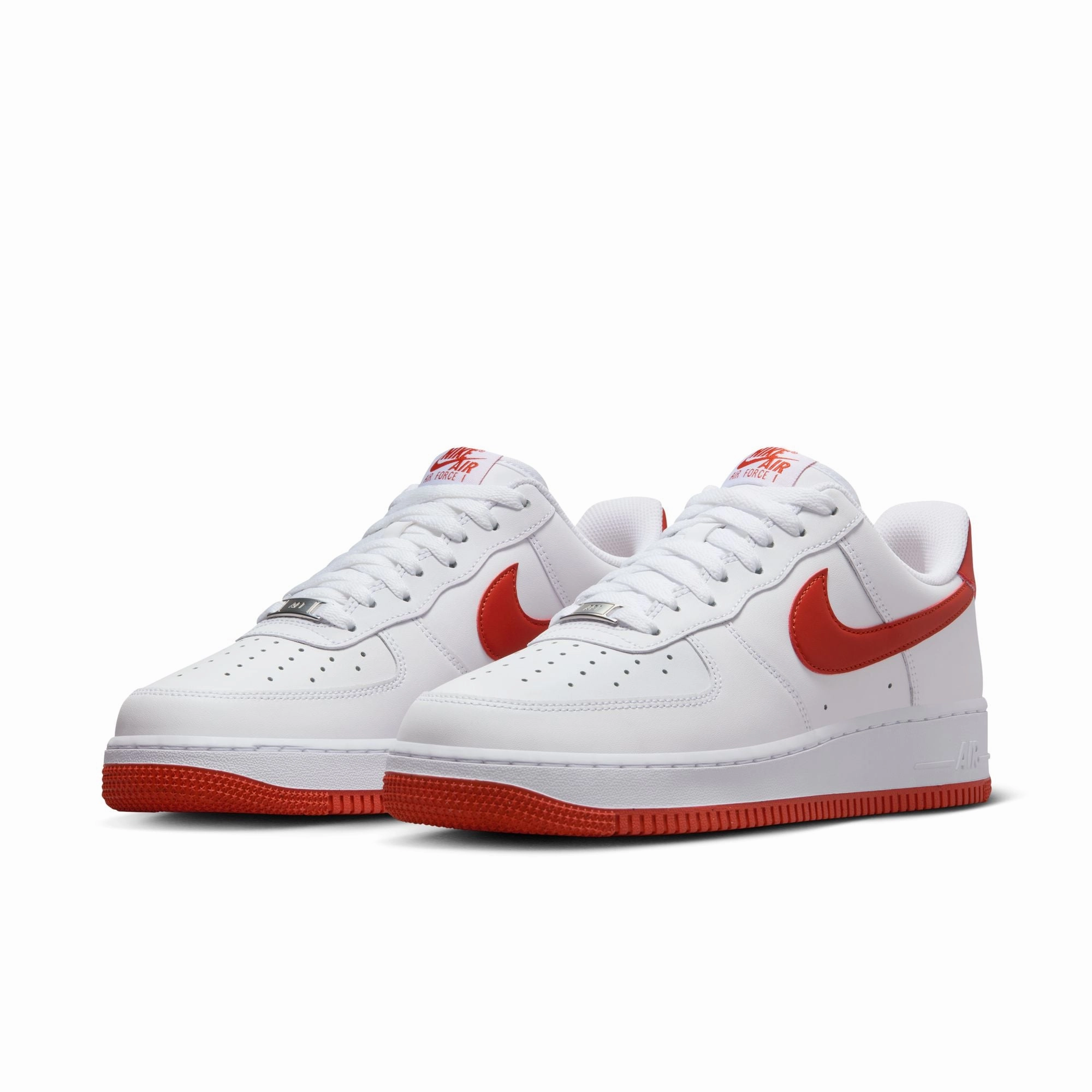 Men's Nike Air Force 1 '07 - WHITE/DRAGON RED-WHITE