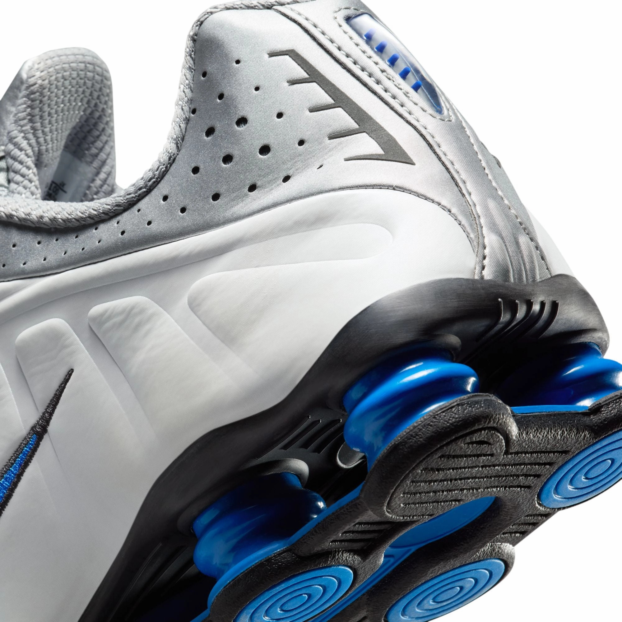 Men's Nike Shox R4 - WHITE/METALLIC SILVER-RACER BLUE