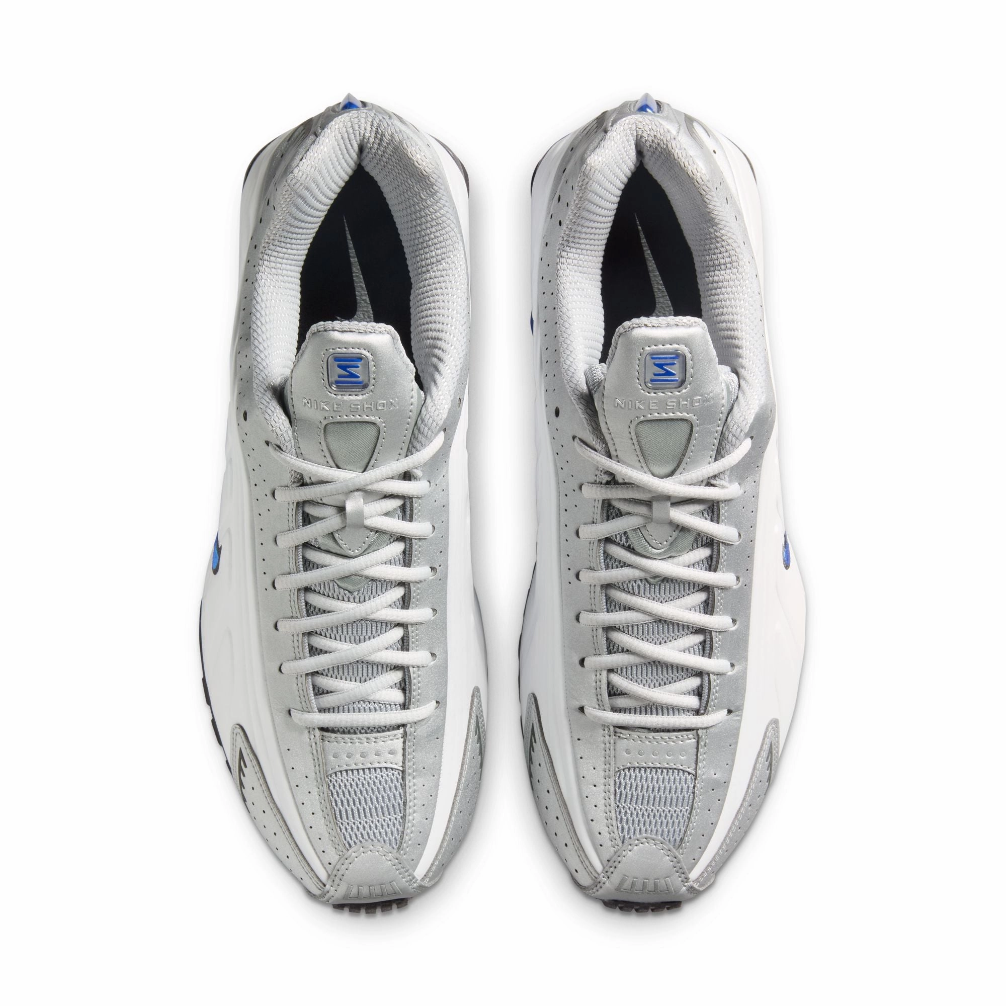 Men's Nike Shox R4 - WHITE/METALLIC SILVER-RACER BLUE