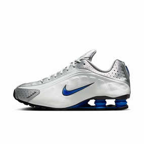 Men's Nike Shox R4 - WHITE/METALLIC SILVER-RACER BLUE