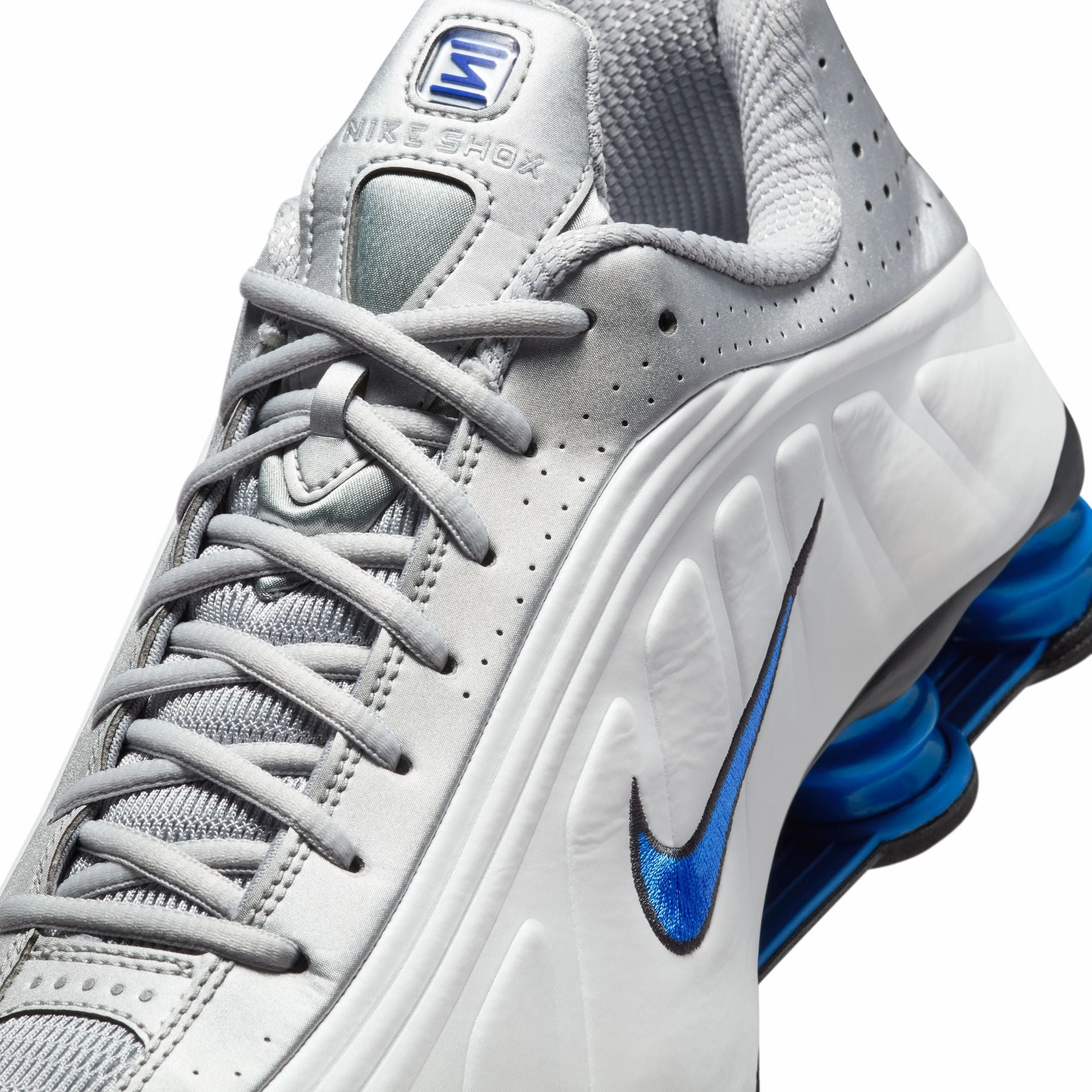 Men's Nike Shox R4 - WHITE/METALLIC SILVER-RACER BLUE