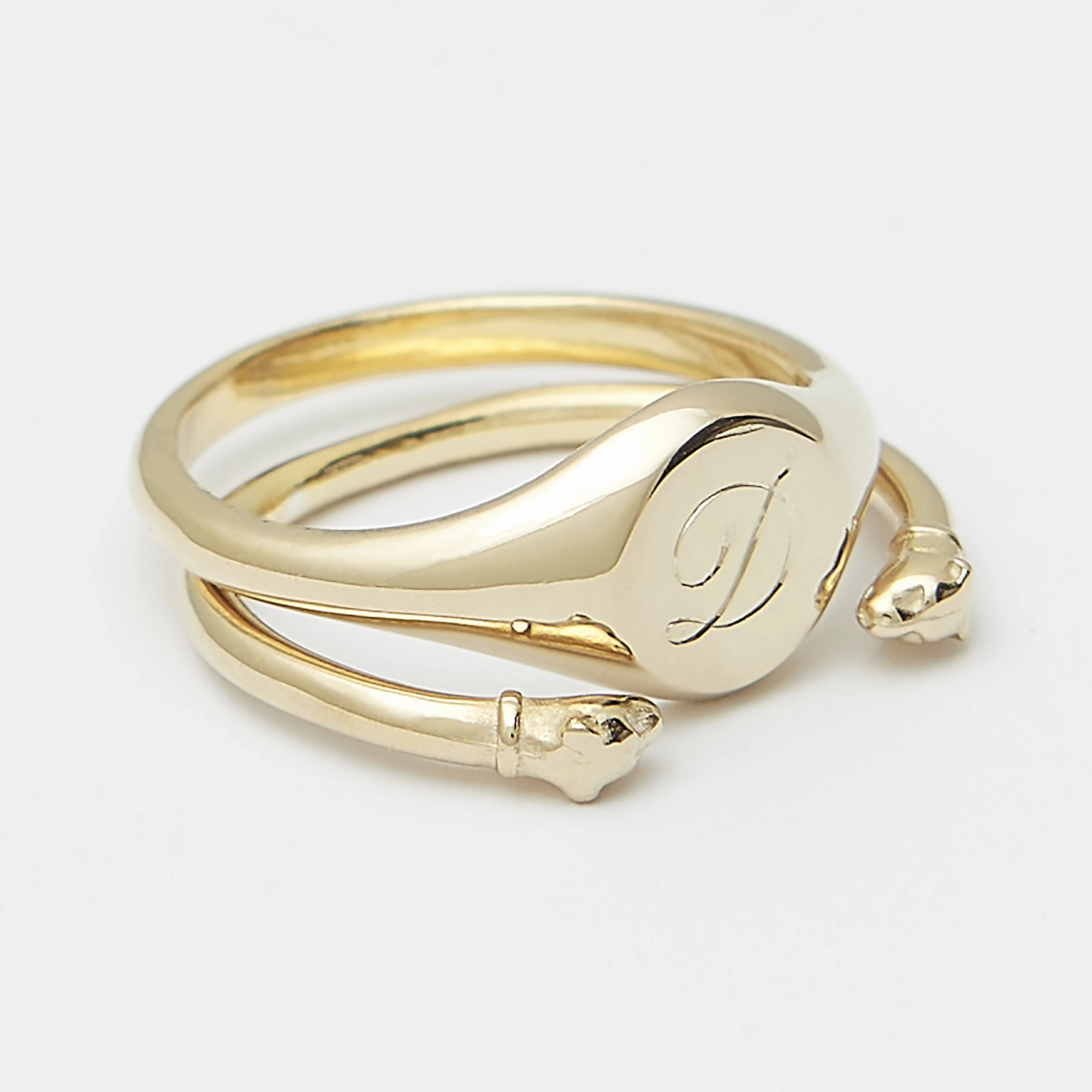Olivier Signet Ring Stack in Gold