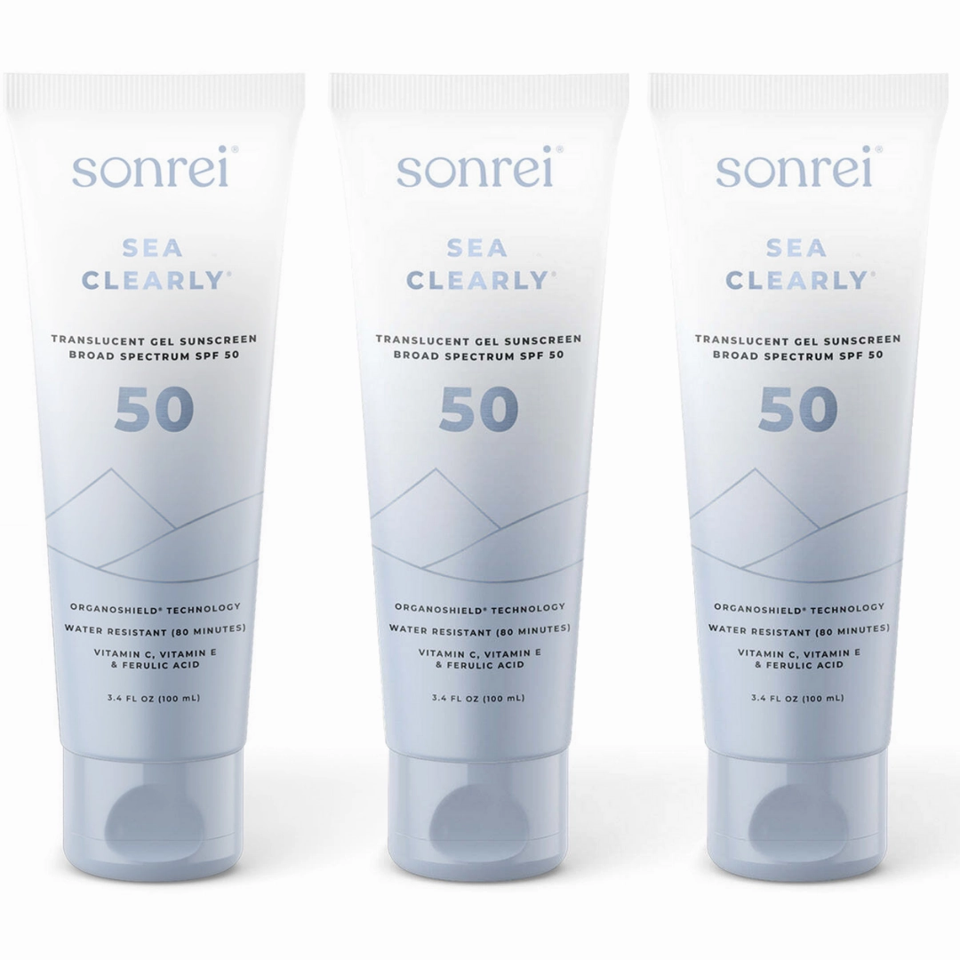 Sea Clearly SPF Clear 50 Gel Sunscreen 3-Pack Bundle