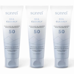 Sea Clearly SPF Clear 50 Gel Sunscreen 3-Pack Bundle