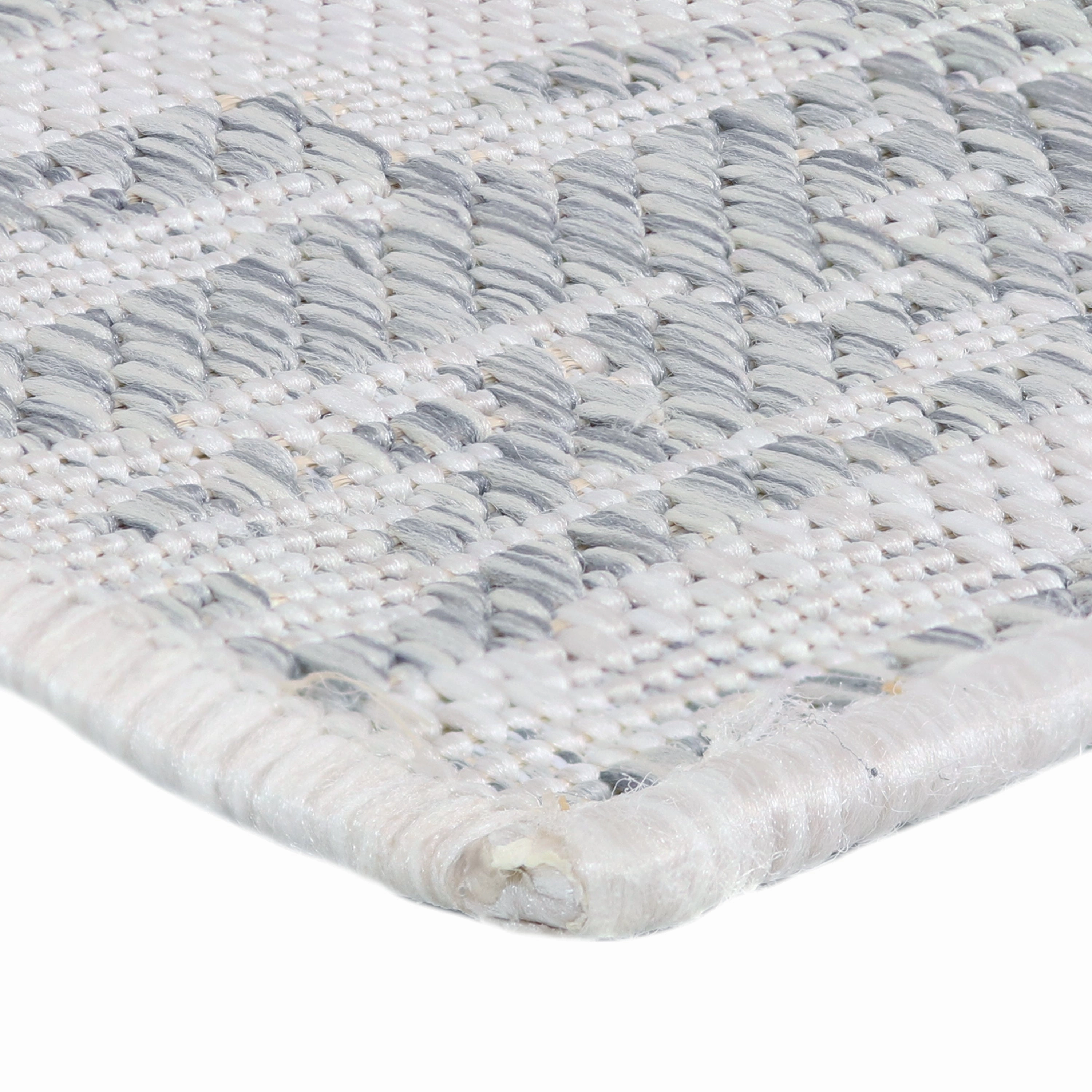 Sunnydaze Artistic Storms Indoor and Outdoor Patio Aria Rug in Iced Silver - 5 Ft. x 7 Ft.