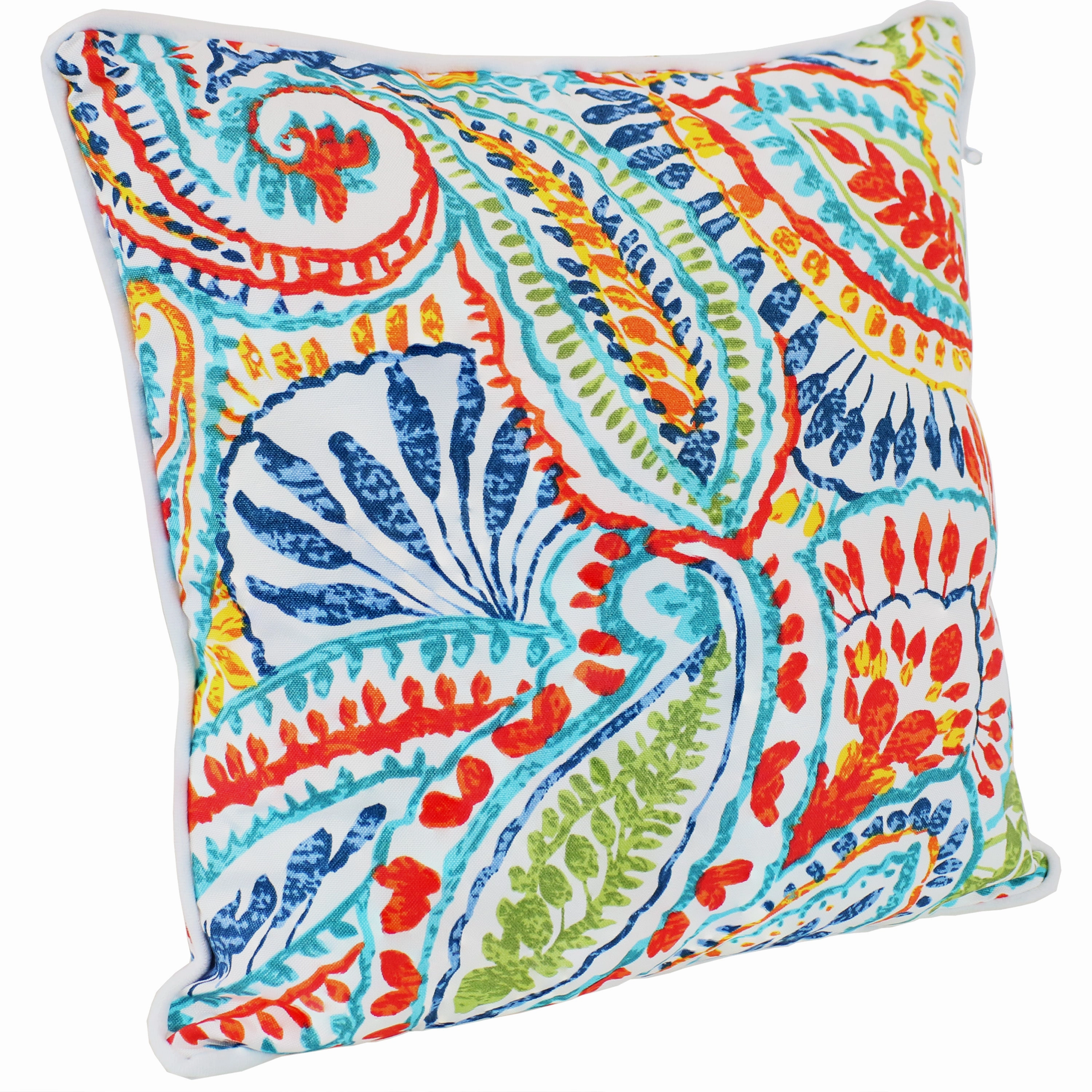 Sunnydaze Indoor/Outdoor Square Accent Decorative Throw Pillows for Patio or Living Room Furniture - 16" - 2pc