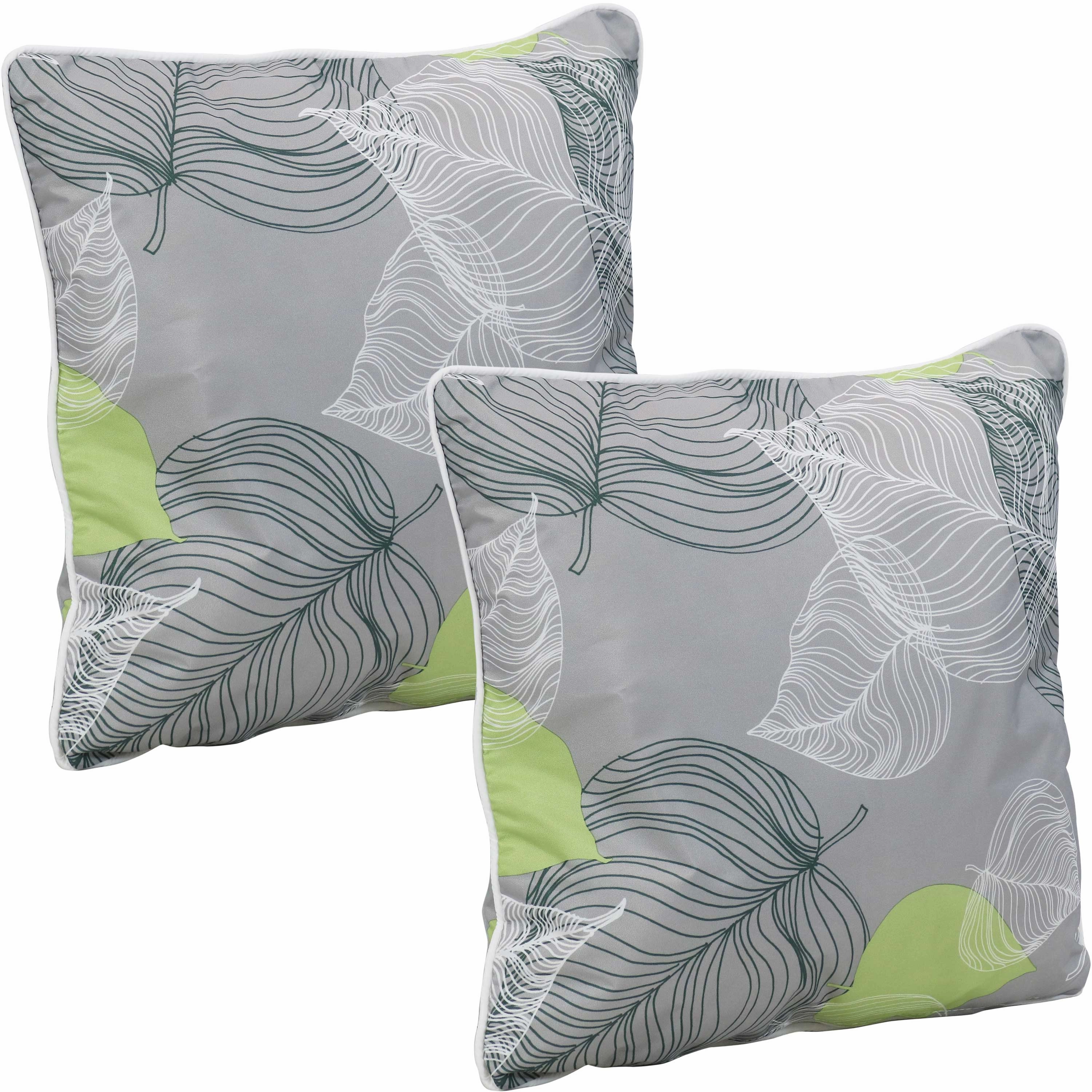 Sunnydaze Indoor/Outdoor Square Accent Decorative Throw Pillows for Patio or Living Room Furniture - 16" - 2pc