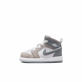 Toddler's Air Jordan 1 Mid Se- WHITE/COOL GREY-MEDIUM GREY