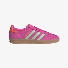 womens adidas gazelle indoor (fuchsia/green)